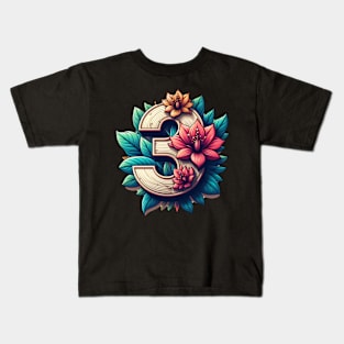 3 in flowers  vector Kids T-Shirt